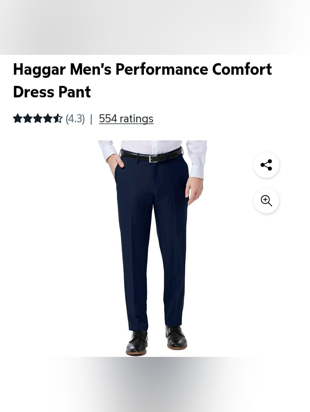 Haggar Men's Navy Stretch Dress Pants